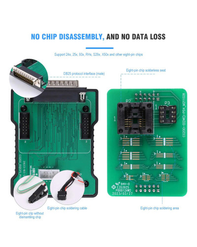 Programador CGDI CG100X de nueva generación para reinicio de Airbag, ajuste de kilometraje y lectura de Chip, compatible con MQB