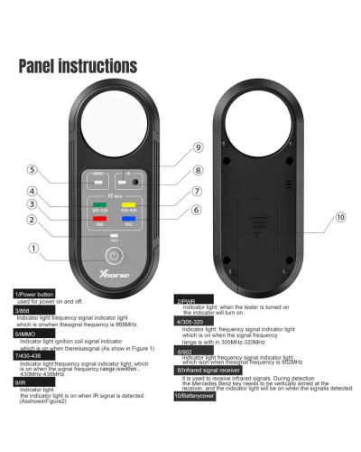 Xhorse-probador remoto XDRT20 V2, prueba de frecuencia remota, detección de señal infrarroja, herramientas VVDI, 315MHz, 868MHz,