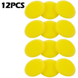 12Pcs Car Waxing Polishing Foam Sponge Wax Applicator Cleaning Pads Fine Pore Polyester Sponge Strong Water Absorption