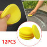 12Pcs Car Waxing Polishing Foam Sponge Wax Applicator Cleaning Pads Fine Pore Polyester Sponge Strong Water Absorption