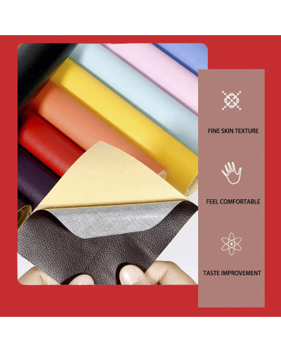 Self-adhesive Leather,PU Leather Fabric Stickers for Sofa Car Seat Off