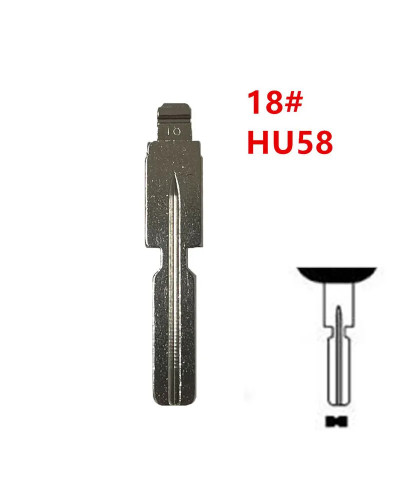 Llave sin cortar HU58 para coche, hoja de Metal abatible para BMW, KD, Keydiy, Xhorse, VVDI, mandos a distancia universales, 10 