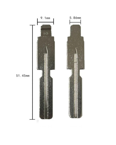 Llave sin cortar HU58 para coche, hoja de Metal abatible para BMW, KD, Keydiy, Xhorse, VVDI, mandos a distancia universales, 10 