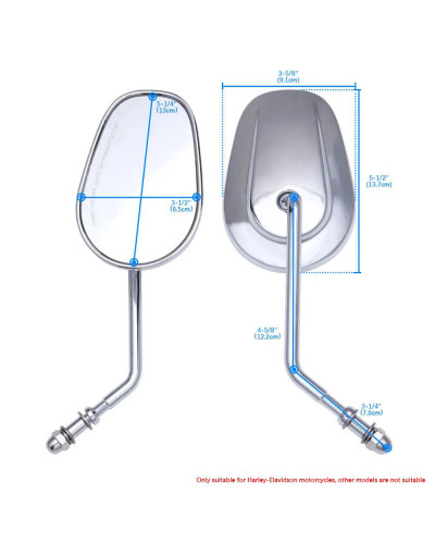 8MM Espejos retrovisores laterales para motocicleta, accesorio de 8MM 