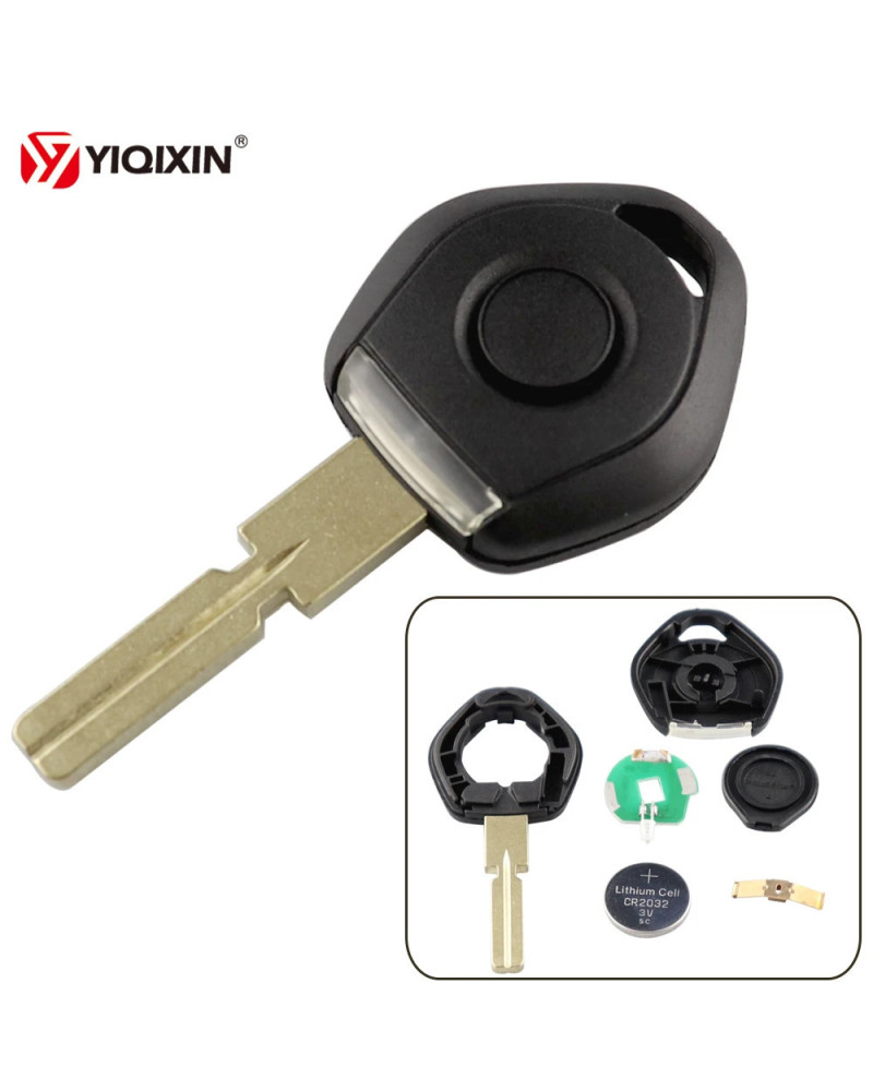 YIQIXIN llave de estilo antiguo para coche, carcasa de llave remota, transpondedor, 4 pistas, HU58 con luz LED, para Bmw 3, 5, 7