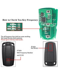 KEYYOU-mando a distancia para coche, 1 piezas, para BMW CAS3 1/3/5/7 Series X5 X6 E60 E61 E70 E71 E87 E90 Z4 315/433/868MHz PCF7