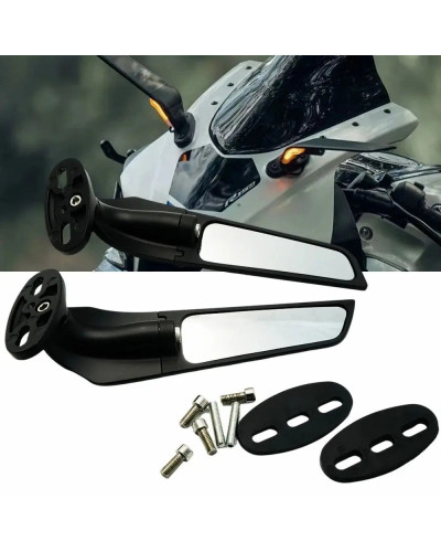 Espejos modificados para motocicleta, ala de viento, espejo retrovisor