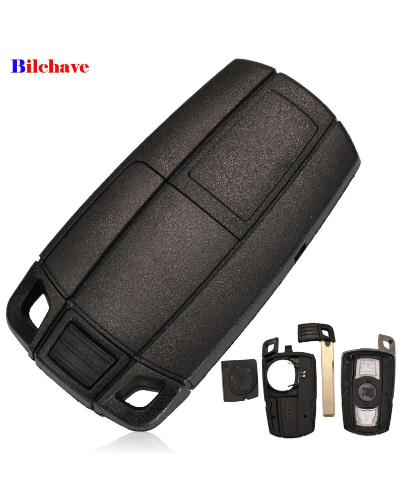 Jingyuqin-carcasa de llave de coche remota inteligente, reemplazo Fob, 3 botones para BMW 1, 3, 5, 6 Series, E61, E90, E82, E70,