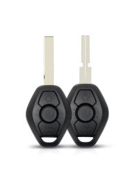 KEYYOU-carcasa de mando a distancia sin cortar para BMW, carcasa de 3 botones para BMW Serie 3, 5, 7, Z3, Z4, X3, X5, M5, 325i, 