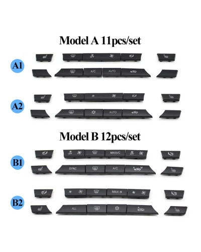 Cubierta de botón de aire acondicionado de coche, tapas de interruptor de Audio, reemplazo para BMW serie 5, 7, X5, X6, F10, F18