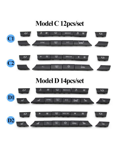 Cubierta de botón de aire acondicionado de coche, tapas de interruptor de Audio, reemplazo para BMW serie 5, 7, X5, X6, F10, F18