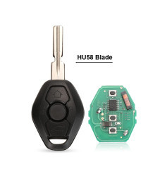 Jingyuqin-mando a distancia para coche, carcasa de llave para BMW Serie 3/5/7, sistema CAS2, 868Mhz con Chip ID46, hoja HU58 HU9