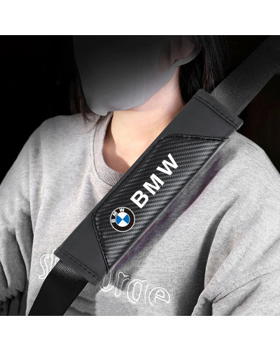 Almohadillas para cinturón de seguridad de coche, accesorios de cojín de hombro de cuero para BMW G30, G32, G01, G02, G05, G06, 