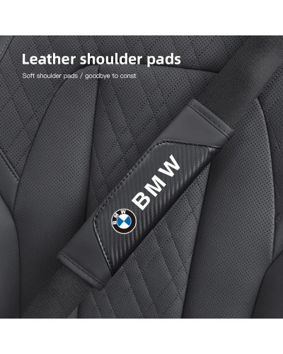 Almohadillas para cinturón de seguridad de coche, accesorios de cojín de hombro de cuero para BMW G30, G32, G01, G02, G05, G06, 