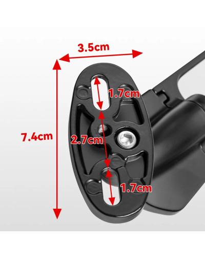 Espejo retrovisor giratorio de ala de viento modificada para motocicle