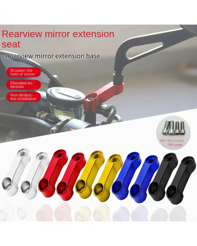 Extensión de espejos retrovisores para motocicleta, adaptador extensor