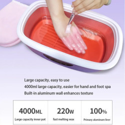 Paraffin Wax Machine for Hand and Feet Paraffin Wax Moisturize and Soothe Dry Skin Quickly Paraffin Wax Bath at Home 4000ml