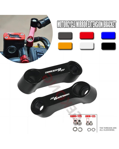 Extensores de espejo para motocicleta, adaptador de extensión para YAM