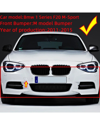 Gancho de remolque para parachoques delantero y trasero, tapa de cubierta de gancho de remolque para BMW 1 F20 m-sport 2011 2012