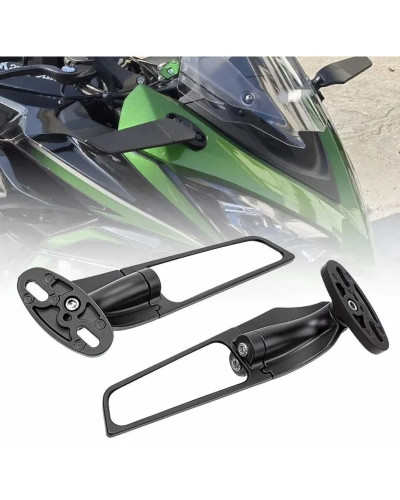 Espejos laterales ajustables para motocicleta, ala de viento winglet p