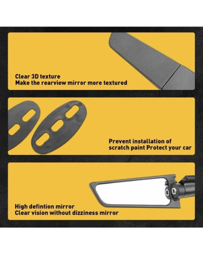 Espejos laterales ajustables para motocicleta, ala de viento winglet p