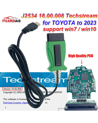 DLC3 18.00.008 Techstream For TOYOTA 2 TOYOTA2 TIS J2534 Passthru OBDI