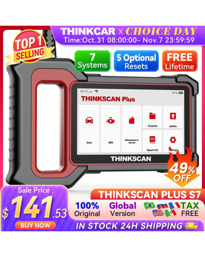 THINKCAR Thinkscan Plus S7 S6 S4 Obd2 Scanner Best Car Diagnostic Tool