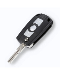 BESTKEYModified Flip 3 botones Remote Key Shell para BMW Z3 Z4 X3 X5 46 E60 E83 E53 E36 E38 con HU58/HU92 Blade Case plegable Fo