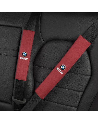 Almohadillas para cinturón de seguridad de coche, 1 piezas, cojín de hombro de cuero de gamuza para BMW G30, G32, G01, G02, G05,