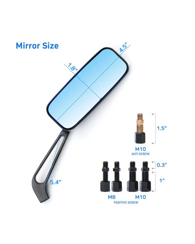 Espejos retrovisores laterales para motocicleta, para Honda,Yamaha,Kaw