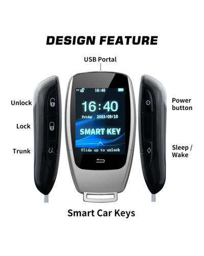 Llave de coche LCD inteligente con control remoto, dispositivo Universal modificado para BMW Benz, Audi, Hyundai, KIA, Lexus, Ja