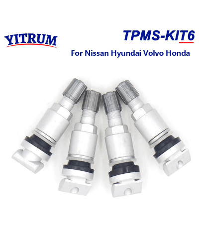 Sensor de presión de neumáticos TPMS, Kit de reparación de vástago de válvula de goma de aluminio para Hyundai, Kia, Honda, Niss