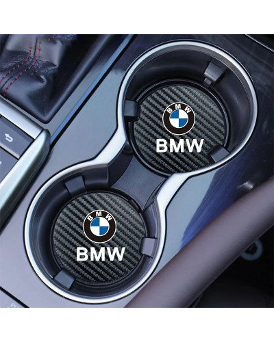 Posavasos impermeable antideslizante para coche, accesorios de 2 piezas para BMW E46, E90, E60, F30, F10, E39, E36, F20, G30, G2