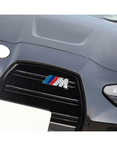 Insignia de rejilla delantera de Metal 3D para coche, pegatina de decoración de maletero, accesorios para BMW M, M3, M5, POWER P