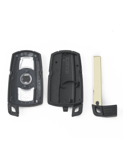 KEYYOU-carcasa de llave de coche remota, funda de 3 botones, estilo Fob para BMW 1, 3, 5, 6 Series, E90, E91, E92, E60, E70, E71