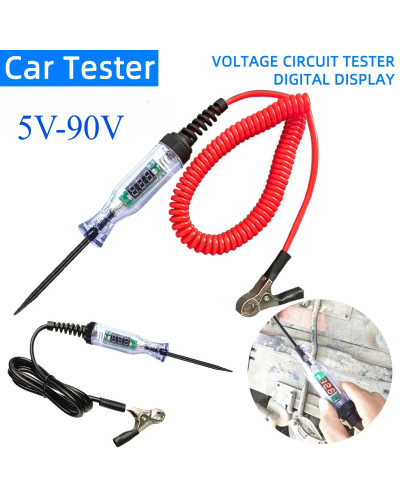 5V To 90V Car Tester Pen Voltage Circuit Test DC Digital Display Elect