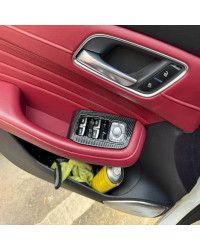 LHD RHD para MG HS 2018-2023 ABS, accesorios de fibra de carbono para Interior de coche, Panel de interruptor de elevación de ve