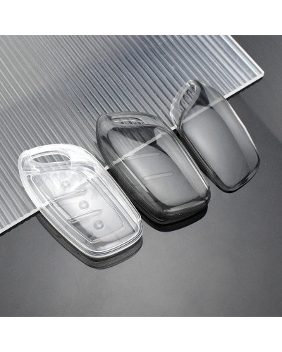 Funda de llave Fob negra transparente, 3 botones, para MG 4, 2023, Mg4, Ev, MG, HS, GT, ZS, EV, ZX, MG5, MG6, Roewe RX3, RX5, RX