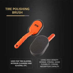 SPTA Car Wheel and Tire Waxing Applicator Brush Coating Sponge Brush Waxing Sponge Brush Replaceable Cleaning Hand Pad