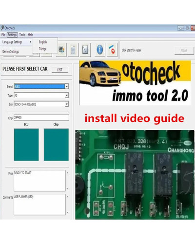 The Immo software Otochecker 2.0 OTO Checker Cleaner anti-theft system