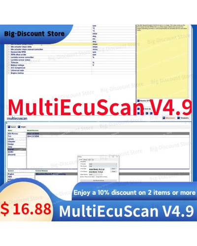 Diagnostic software New Multiecuscan V4.9 For Fi-at/Ch-rysler/Do-dge/J