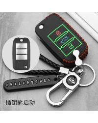 Funda de cuero para llave de coche, accesorio para Roewe RX5, año 2017, MG ZS, 3 botones, estilo de coche