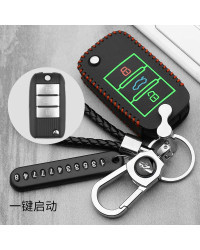 Funda de cuero para llave de coche, accesorio para Roewe RX5, año 2017, MG ZS, 3 botones, estilo de coche