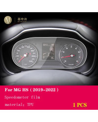 Membrana de panel de instrumentos para coche MG HS 2019-2023, película protectora de TPU, accesorios antiarañazos, velocímetro