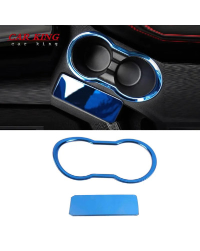 Accesorios interiores de acero inoxidable para coche, consola central para MG ZS 2017-2020, soporte para vasos de agua, Marco, c