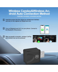 Adaptador Carplay inalámbrico 2 en 1 para Apple, iOS, Android, USB inteligente, Plug and Play, Havel, Kia, Volvo, Audi, MG, VW, 