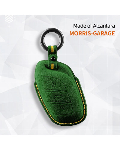 Alcantara-funda de ante para llave de coche, carcasa para Morris Garage MG MG5 HS ZS EZS EHS MG6, Fob