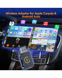 Adaptador inalámbrico Carplay para coche, Dongle inteligente 2 en 1, sistemas inteligentes de coche，android auto inalambrico，car