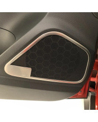 Cubierta de bocina de audio para Altavoz interior de coche, pegatina embellecedora de acero inoxidable para MG ZS 2018 2019 2020