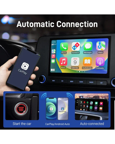 ACODO-adaptador inalámbrico Carplay para coche, Dongle inteligente 2 en 1, 2024, 5G, WIFI, para Iphone, teléfono Android, Volvo,